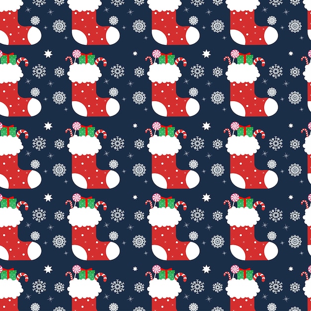 Set of Christmas Elements pattern Background Art Stock