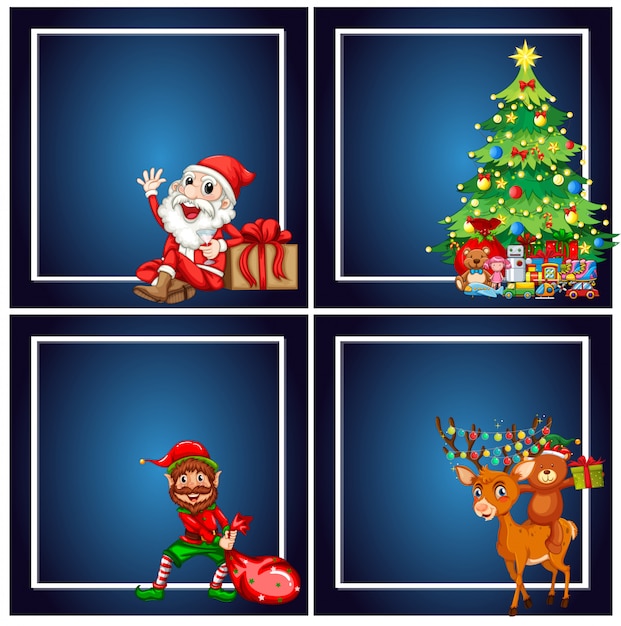 Set of christmas frame