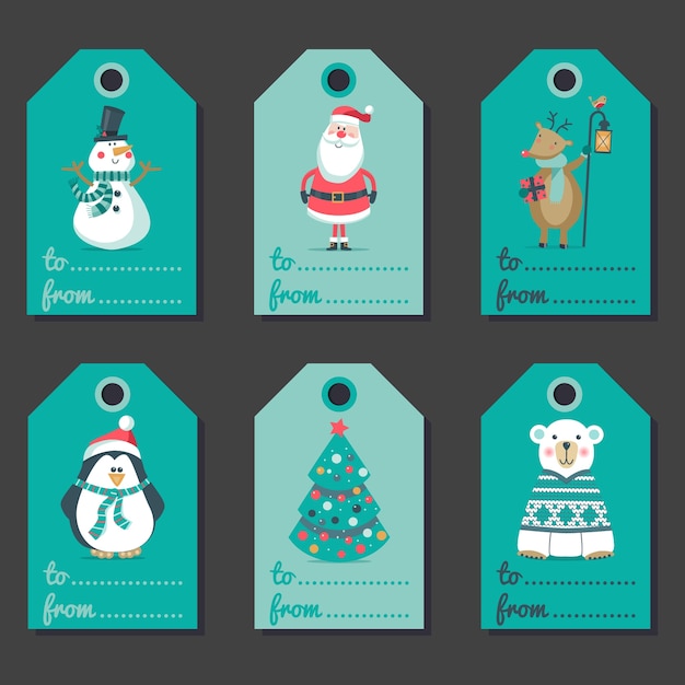 set of christmas invitations.