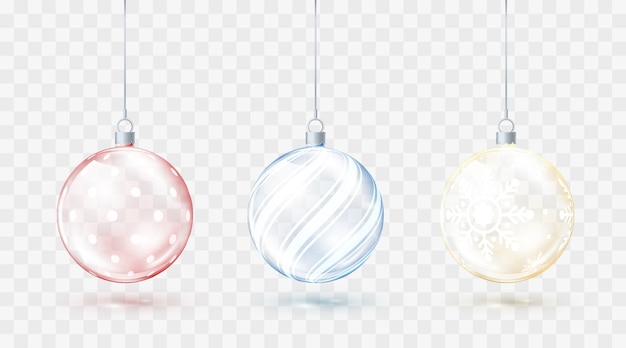 set of christmas ornaments