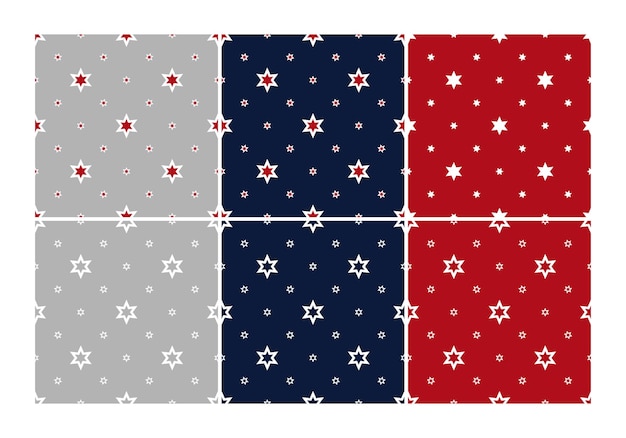 Set of Christmas patterns Vector illustration