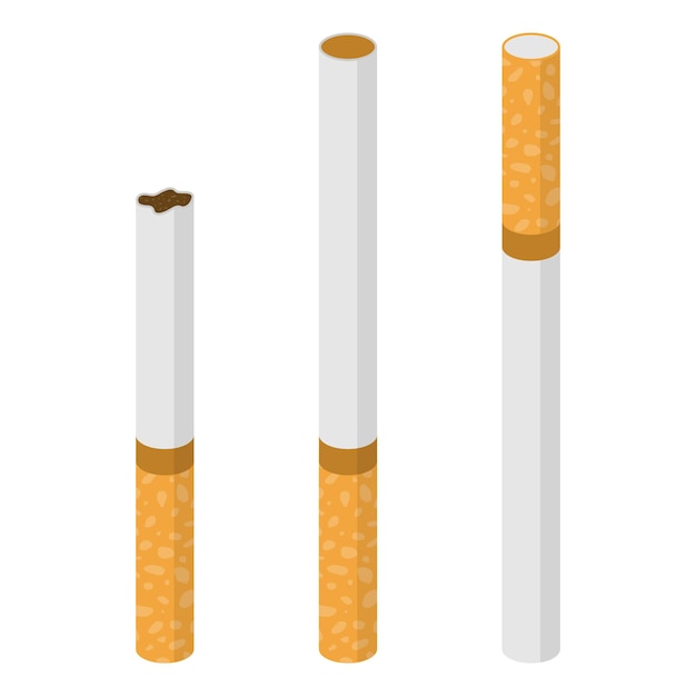 set of cigarettes vector illustration