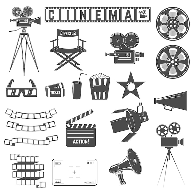 Set di icone del cinema