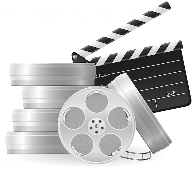 Set of cinematography cinema and movie vector illustration