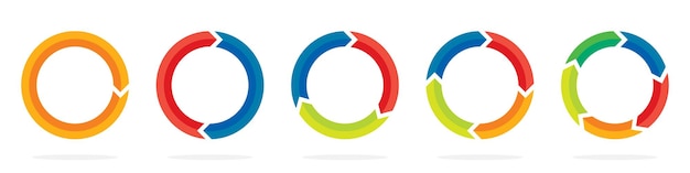 Set of circle arrows vector illustration