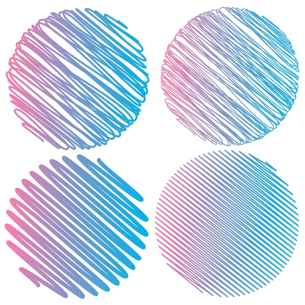 A set of circle backgrounds with gradients.