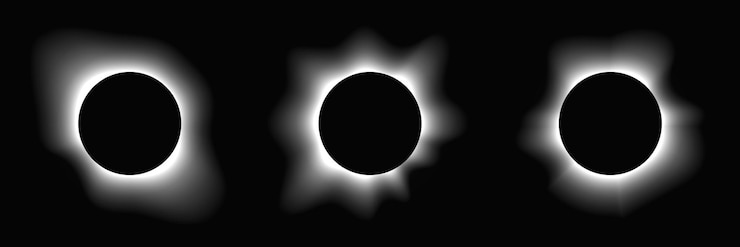 Vector set of circle illuminate light frames