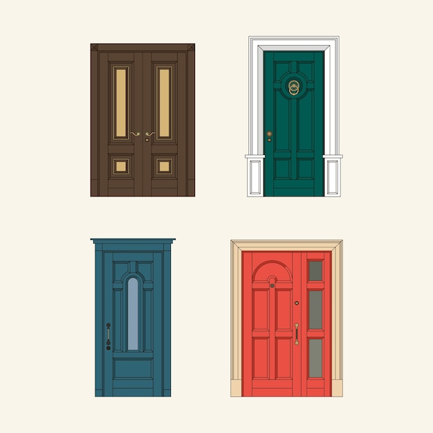  Set of classic doors