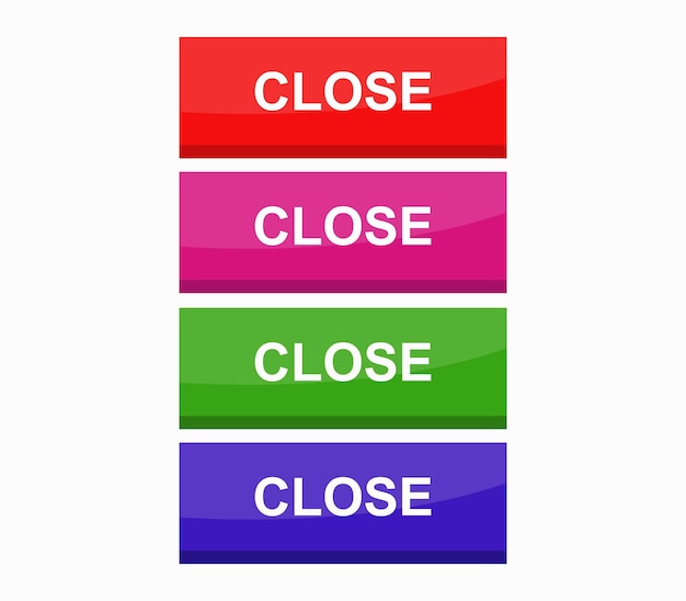 Vector set of close button