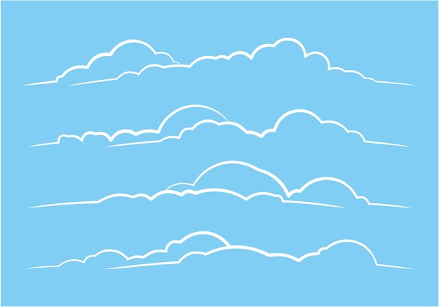 Vector set of cloud vector illustration design