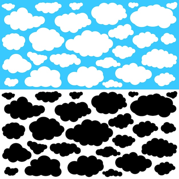 Set of clouds vector