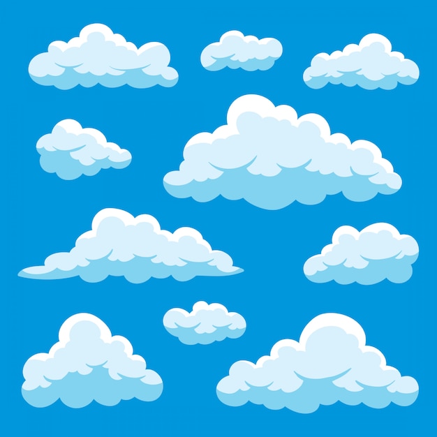 Vector set of clouds