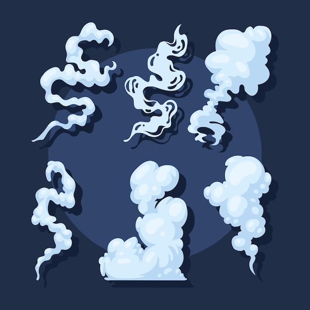 Vector set of clouds