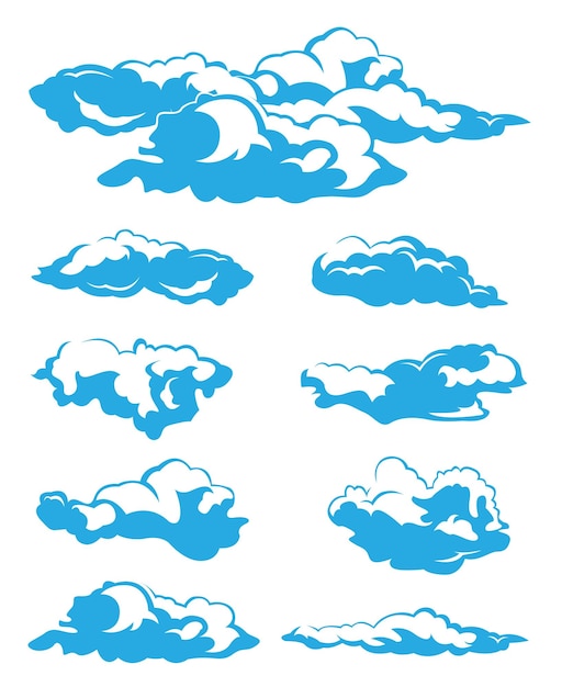 Vector set of clouds