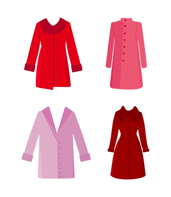 Vector set of coat