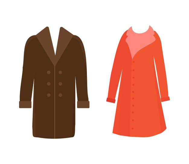 Vector set of coat