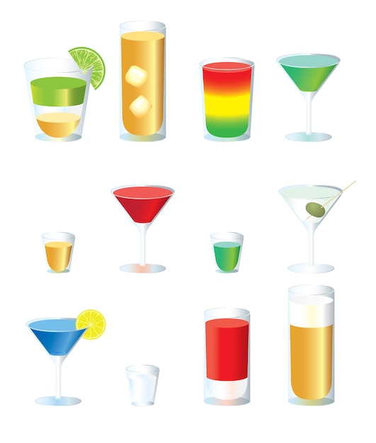 Set of cocktails