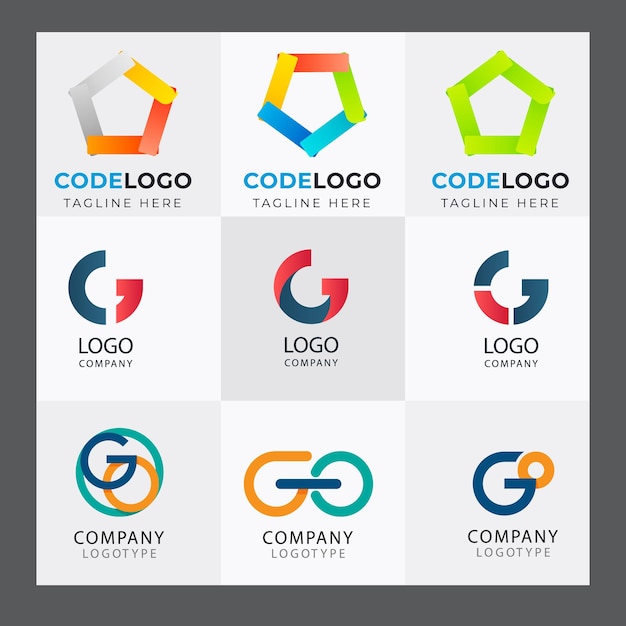 Набор кодов Boost Logo проектирует концептуальный вектор Rocket Code шаблон логотипа икон вектор