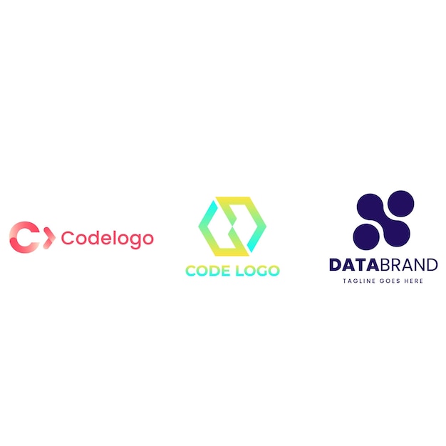 set of code boost logo designs concept vector rocket code logo template icon