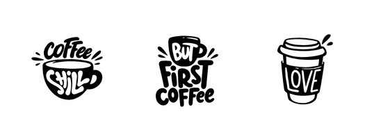 向量组咖啡引用图形、标志、标签和徽章。