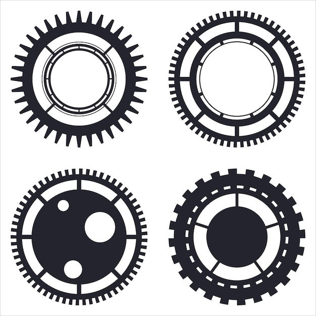 Set of cogwheels and gears