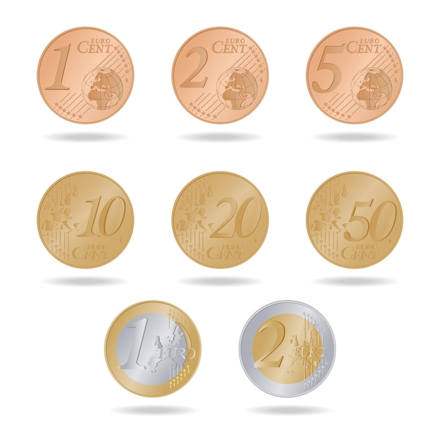 Vector set of coins vector image