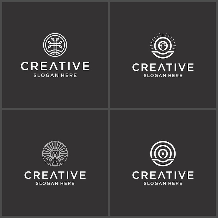 Set of collection abstract logo liontreelocationbird logo template icons for business of fashion