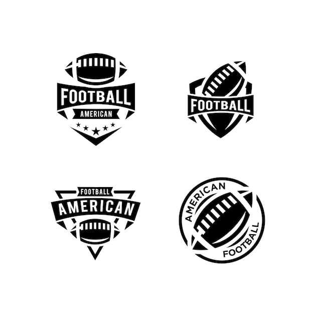 Set collection American Football badge champions league logo