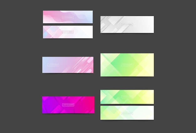 set collection banner background advertising bright coloe trendy abstract memphis modern