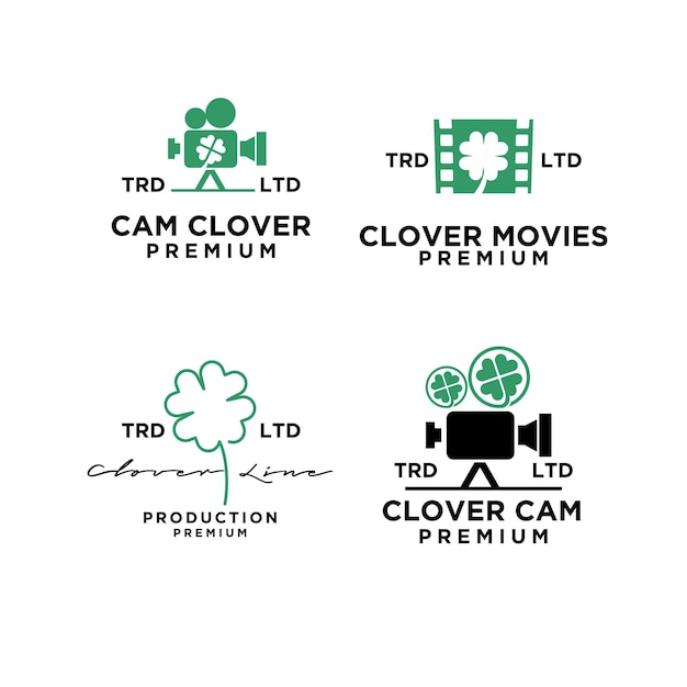 Установить дизайн иконки логотипа фильмов о клевере