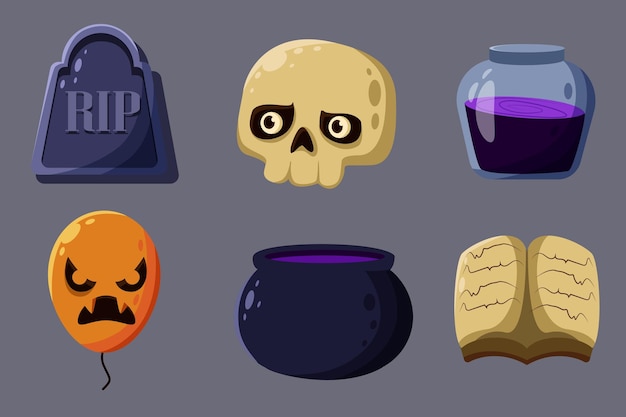 Set Collection of Halloween Element