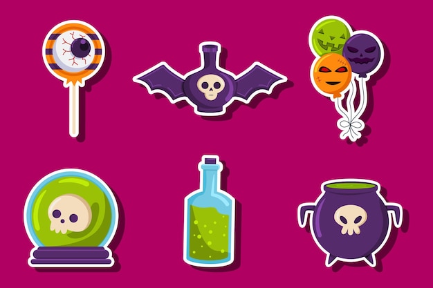 Set Collection of Halloween Sticker