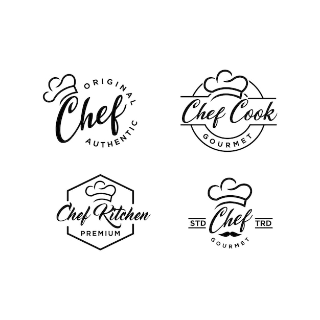 Установить дизайн логотипа шеф-повара для кухни