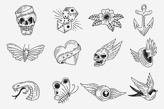 Traditional Tattoo Flash Vector Images (over 1,000)