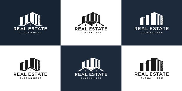 Set of Collection Real Estate Logo Design