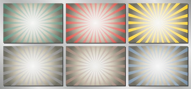 Set of coloful vintage backgrounds