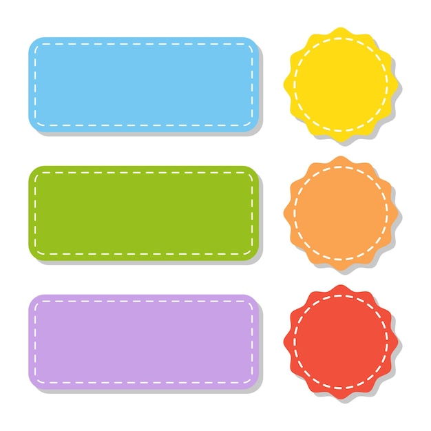 Set color empty stickers.