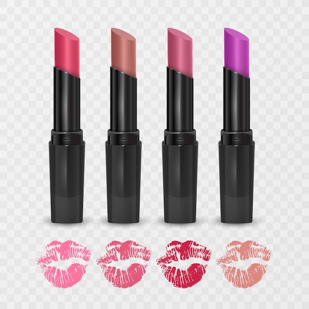 Set di rossetti colorati rossetto rosso rossetto rosa rossetto arancione set rossetto rosso