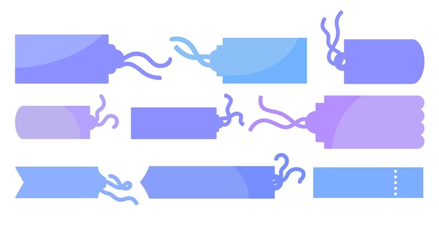컬러 종이 판매 태그 및 레이블 템플릿 쇼핑 레이블 집합 팰트 만화 벡터