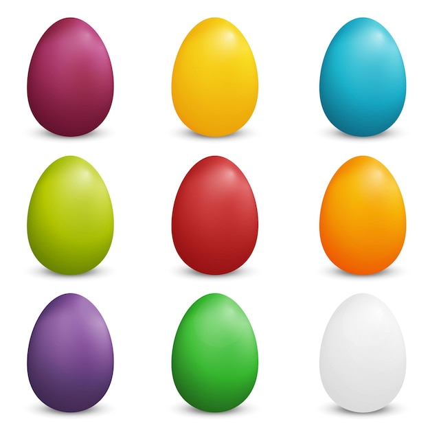 Набор цветных пасхальных яиц