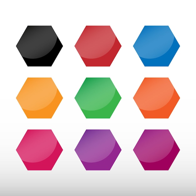 set of colored octagon icon pack geometry octagonal colorful eight sided polygon octagon line vector illustration isolated on white background