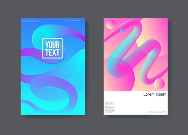 Set of colorful abstract covers