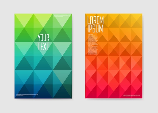 Set of colorful abstract covers