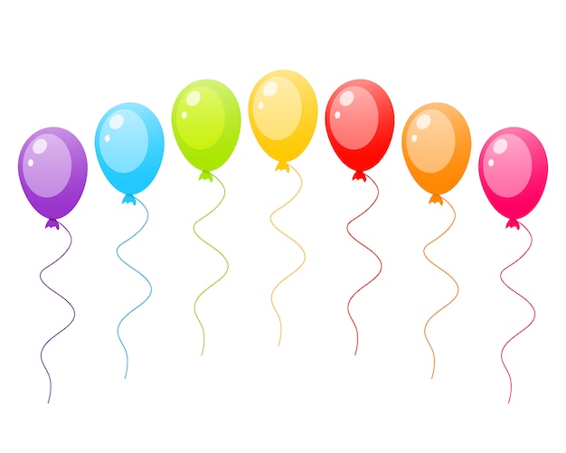 Vector set of colorful ballons