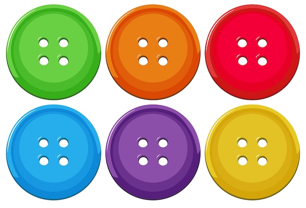 Vector set of colorful buttons