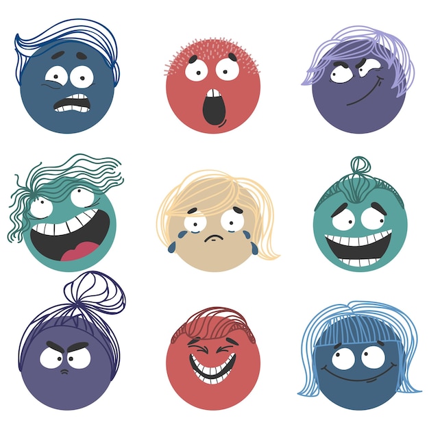 Scared Cartoon Funny Face  People Illustrations ~ Creative Market