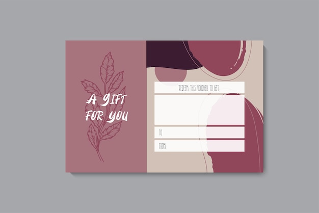 Set of colorful gift cards template Modern style vector illustration of flowers for saloon gallery