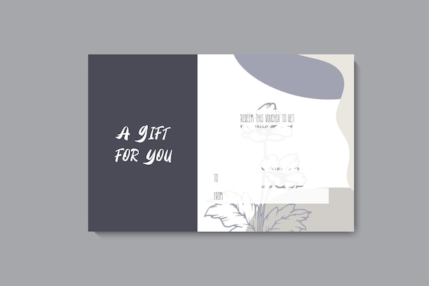 Set of colorful gift cards template Modern style vector illustration of flowers for saloon gallery