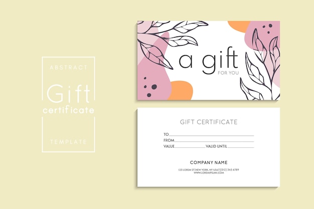 Set of colorful gift cards template modern style vector illustration of flowers for saloon gallery
