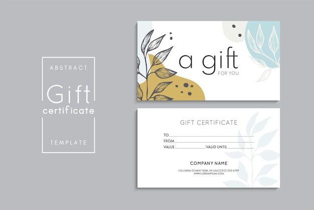 Set of colorful gift cards template Modern style vector illustration of flowers for saloon gallery
